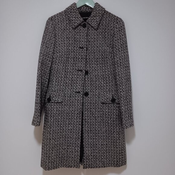 Mario Serrani Tweed Coat - sz 6 - Picture 1 of 4